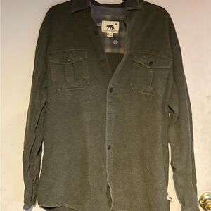 Men's Gray Button-Up Jacket